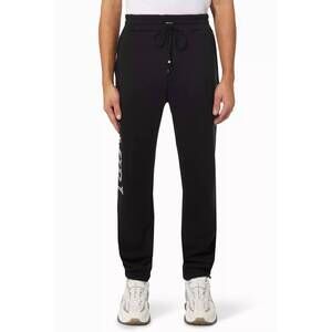 NEW AMIRI leopard applique sweatpants in black